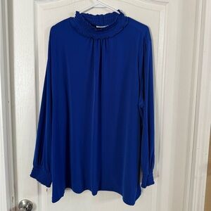 Susan Graver Women’s Royal Blue Blouse Sz 3X. MH-213